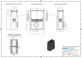 BIRCOlight® mit Stahlzarge NW 150 AS, Liniensinkkasten