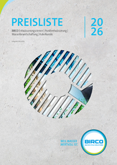 BIRCO Preisliste 2026 - gültig ab 01.05.2026