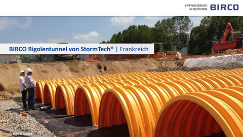 BIRCO-Rigolentunnel-Stormtech-Versickerung-Rigole-Frankreich