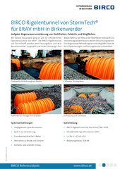 Referenz BIRCO Rigolentunnel von StormTech® - Birkenwerder