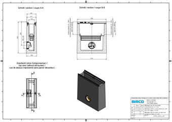 BIRCOlight® mit Gusszarge NW 100, Liniensinkkasten