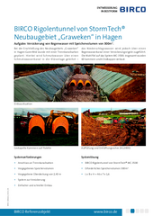 Referenz BIRCO Rigolentunnel von StormTech® - Hagen