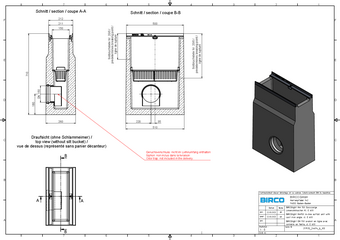 BIRCOlight® mit Gusszarge NW 150, Liniensinkkasten