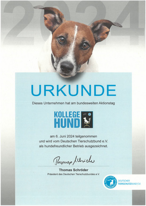 BIRCO hat ein Herz für den Bürohund!