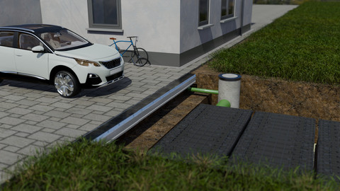 Haus dezentrale Versickerung