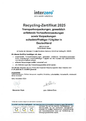 Recycling-Zertifikat 2025
