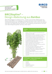 Flyer BIRCOtopline® - Design-Abdeckung aus Bambus