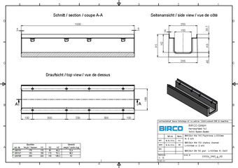 BIRCOsir® NW 150, Flachrinne