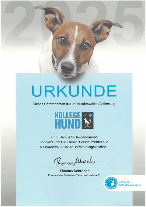 BIRCO hat ein Herz für den Bürohund!