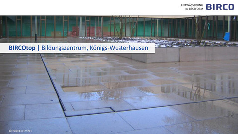 Terrassenentwässerung systeme
