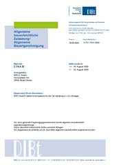 DIBt-Zulassung BIRCOsolid® Kastenrinnensystem für die Verwendung in LAU-Anlagen
