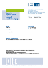 DIBt-Zulassung BIRCOsolid Kastenrinnensystem für die Verwendung in LAU-Anlagen