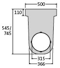 BIRCOmax-i® Nennweite 320 Zubehör Endscheiben mit Ablauf DN 315