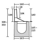 BIRCOschlitzaufsätze Nennweite 100 Schlitzaufsätze Schlitzaufsätze I asymmetrisch I Materialstärke 4 mm