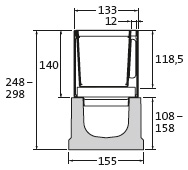BIRCOschlitzaufsätze Nennweite 100 Schlitzaufsätze Spülkastenaufsätze I 2-teilig I Materialstärke 1.5 mm