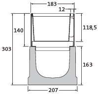 BIRCOschlitzaufsätze Nennweite 150 Schlitzaufsätze Spülkastenaufsätze I 2-teilig I Materialstärke 1,5 mm