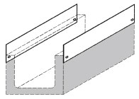 BIRCOcanal® Nennweite 1000 Zubehör Seitenbleche I als Rückenstütze für Stahlbetonabdeckungen bei BIRCOcanal® ohne Zargen